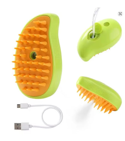 Electric Steam Dog Brush, 3-in-1 Brush