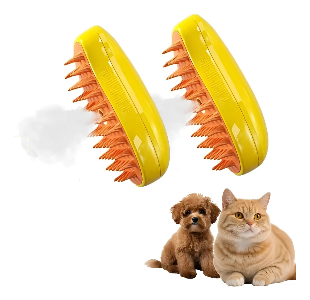 Electric Steam Dog Brush, 3-in-1 Brush
